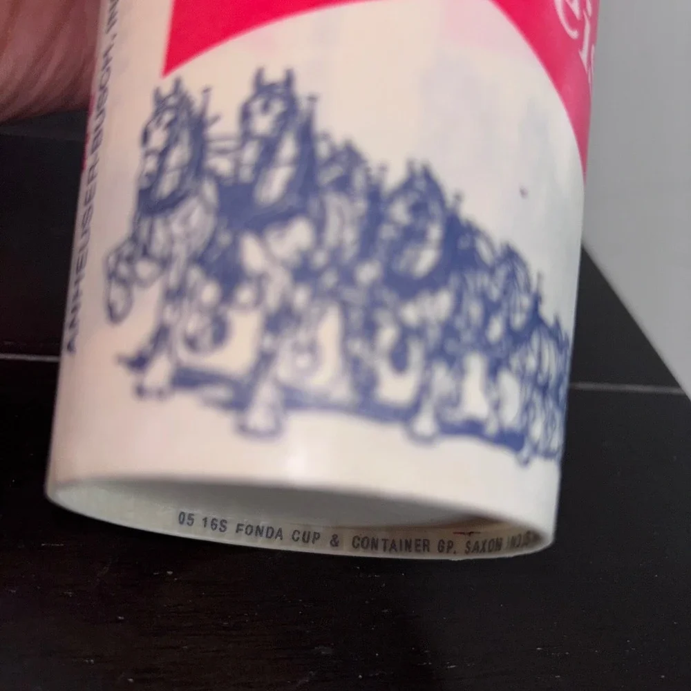 Vintage‎ Wax Budweiser Cups | Bowtie Logo | 16oz | 31 Ct | USA Made | Clydesdale